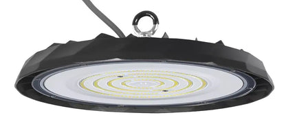 POWERTECH LED φωτιστικό καμπάνα PT-1557, 100W, 6500K, Φ30x4cm, IP65, μαύρο