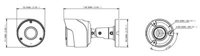 POWERTECH υβριδική κάμερα CCTV PT-1588 με μικρόφωνο & υπέρυθρα, 5MP, 2.8mm, IP66