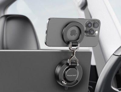 POWERTECH βάση smartphone αυτοκινήτου PT-1629 για ταμπλό/παρμπρίζ, μαγνητική, μαύρη