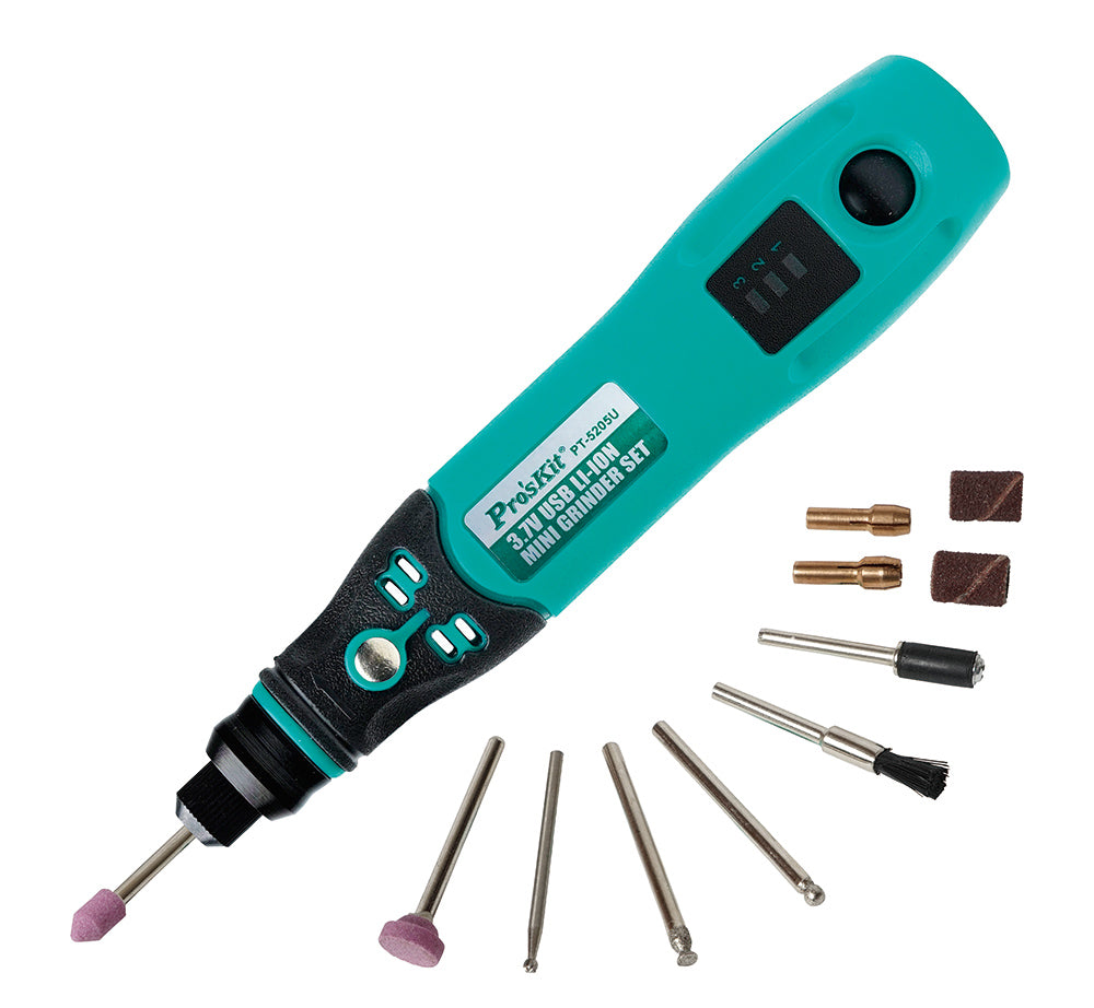 PROSKIT περιστροφικό πολυεργαλείο PT-5205U, 3.7V, 600mah, έως 15000rpm