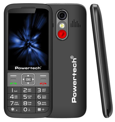 POWERTECH κινητό τηλέφωνο Sentry 3.36, 3.36", dual SIM, πλήκτρο SOS, μαύρο