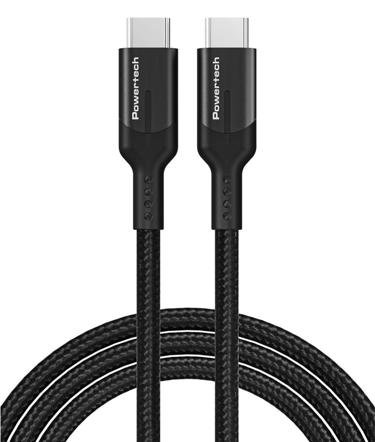 POWERTECH καλώδιο USB-C PTR-0135, PD 60W, 10Gbps, copper, 1m, μαύρο