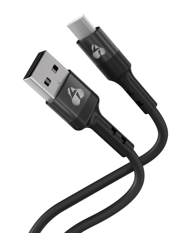 POWERTECH καλώδιο USB-C σε USB PTR-0161, σιλικόνης, 60W, 480Mbps, 1m, μαύρο