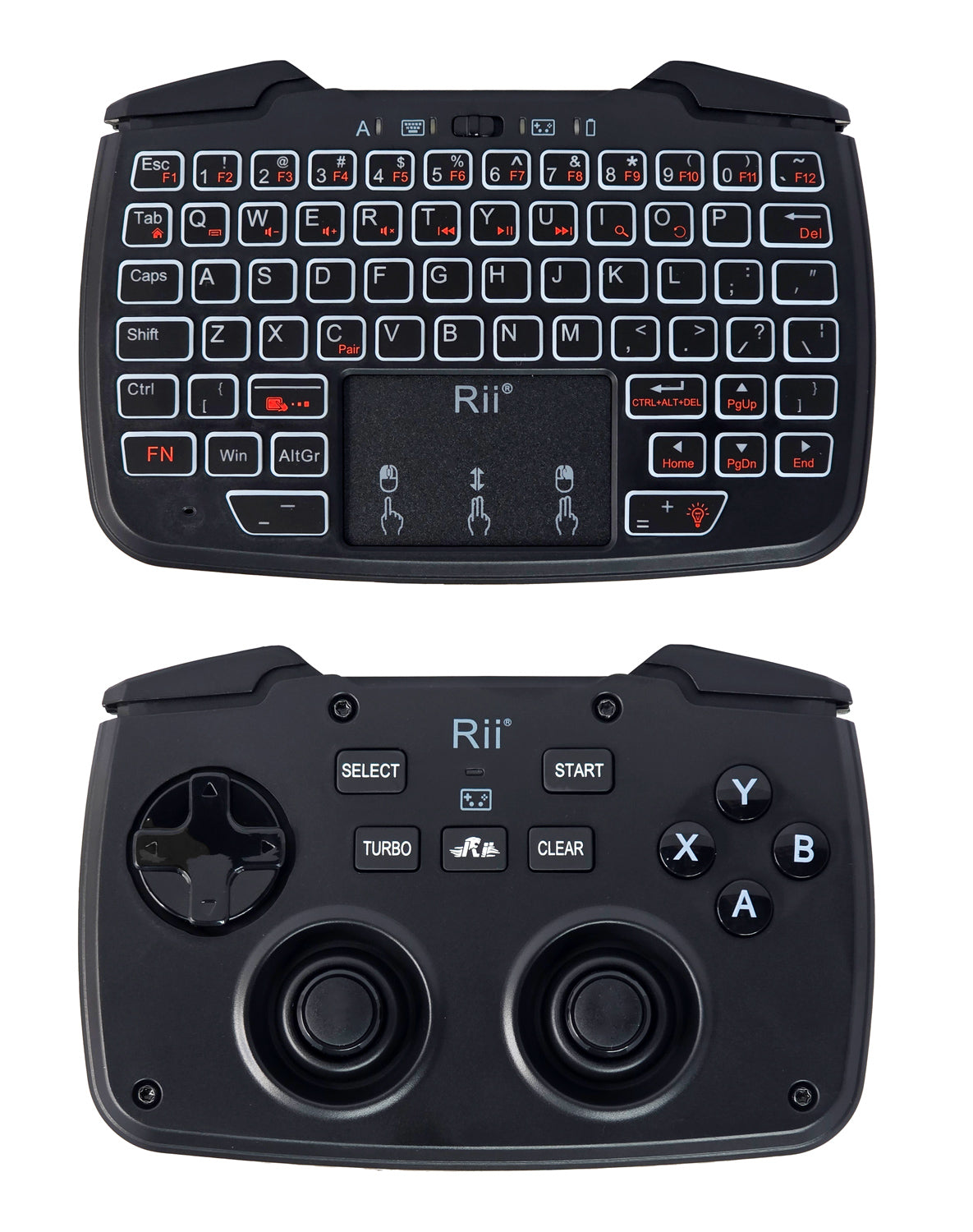 RIITEK ασύρματο gamepad & πληκτρολόγιο RK707, backlit, 2.4GHz, μαύρο