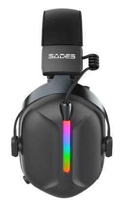 SADES gaming headset Defender, ασύρματα & ενσύρματα, 50mm, 1050mAh, RGB, multi-platform, μαύρο
