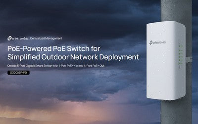 TP-LINK smart switch SG2005P-PD, 1x Gigabit PoE++ in/4x Gigabit PoE+ out, V1.0