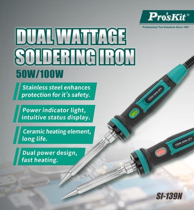 PROSKIT κολλητήρι SI-139NB, 50/100W, 400/500°C