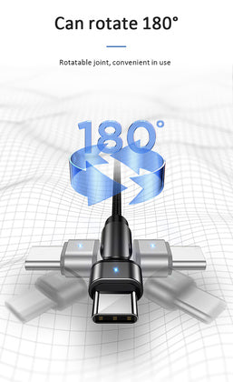 USAMS καλώδιο USB-C σε USB SJ477, περιστρεφόμενο βύσμα, 2A, 1m, πράσινο