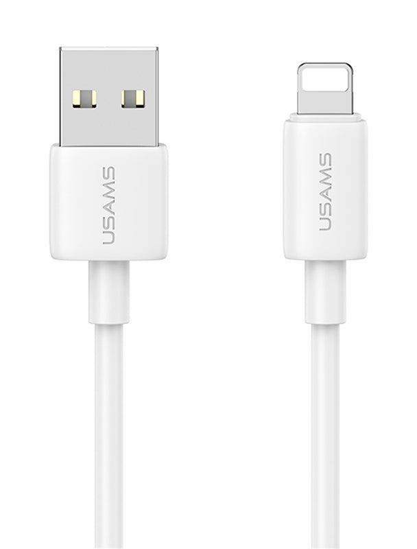USAMS καλώδιο Lightning σε USB US-SJ709, 2.4A, 480Mbps, 1m, λευκό