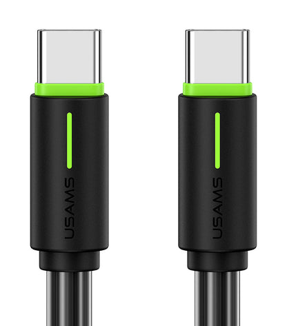 USAMS καλώδιο USB-C US-SJ734, 60W, 480Mbps, 1m, μαύρο