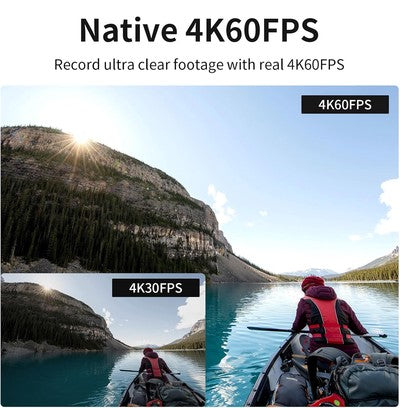 SJCAM action camera SJ8 Pro, οθόνη αφής, 12MP/4K, WiFi, αδιάβροχη θήκη, μαύρη