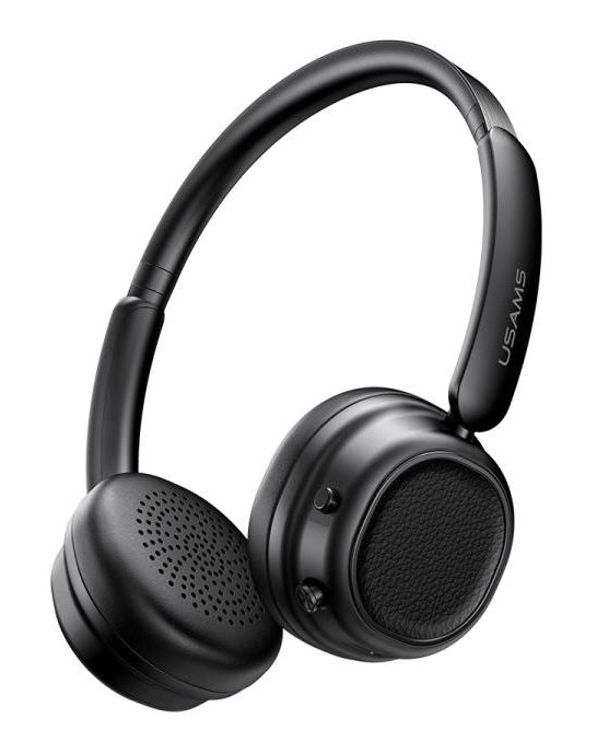 USAMS headphones SR01, ασύρματα, ANC, Φ40mm, 350mAh, μαύρα