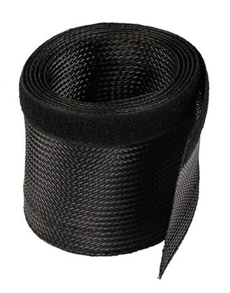 POWERTECH δεματικό καλωδίων τύπου Flex Wrap TIES-001, 1.8m, μαύρο