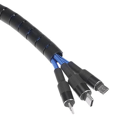 POWERTECH δεματικό καλωδίων TIES-083, πλαστικό, Φ20mm, 2m, μαύρο