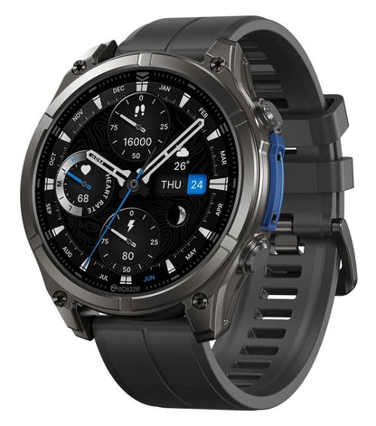 ZEBLAZE smartwatch Vibe 8 με φακό, heart rate, 1.43" AMOLED, 5 ΑΤΜ, MIL-STD-810H, μαύρο