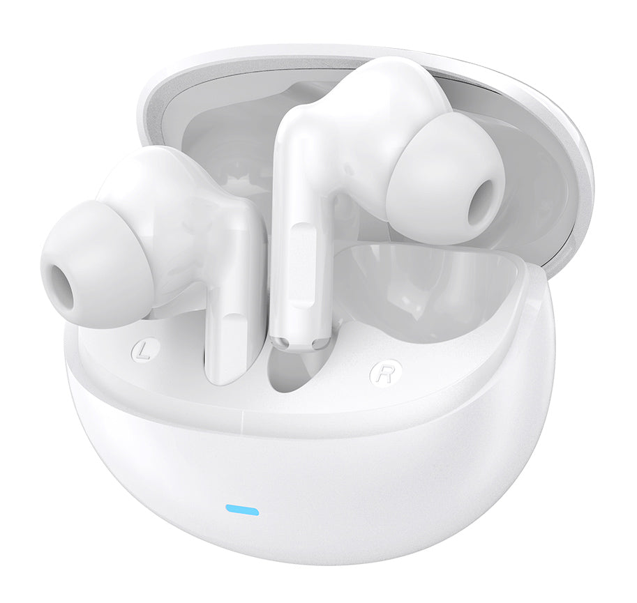 CELEBRAT earphones με θήκη φόρτισης W80, True Wireless, 13mm, 30/230mAh, λευκά