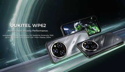 OUKITEL smartphone WP62, 6.6", 12/512GB, 5G, 11000mAh, IP68/IP69K/MIL-STD-810H, μαύρο