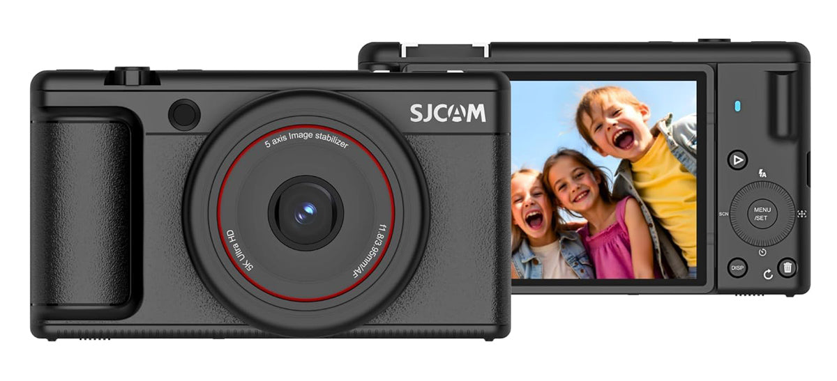 SJCAM compact φωτογραφική μηχανή ZV200, 12MP, 16x ψηφιακό zoom, μαύρη