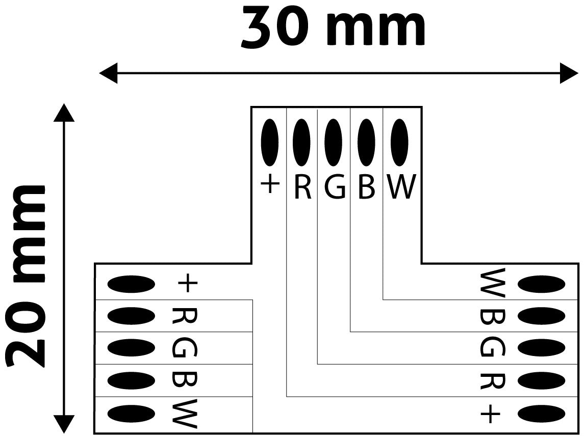 Avide LED Ταινία 12V RGB+W T Σύνδεσης