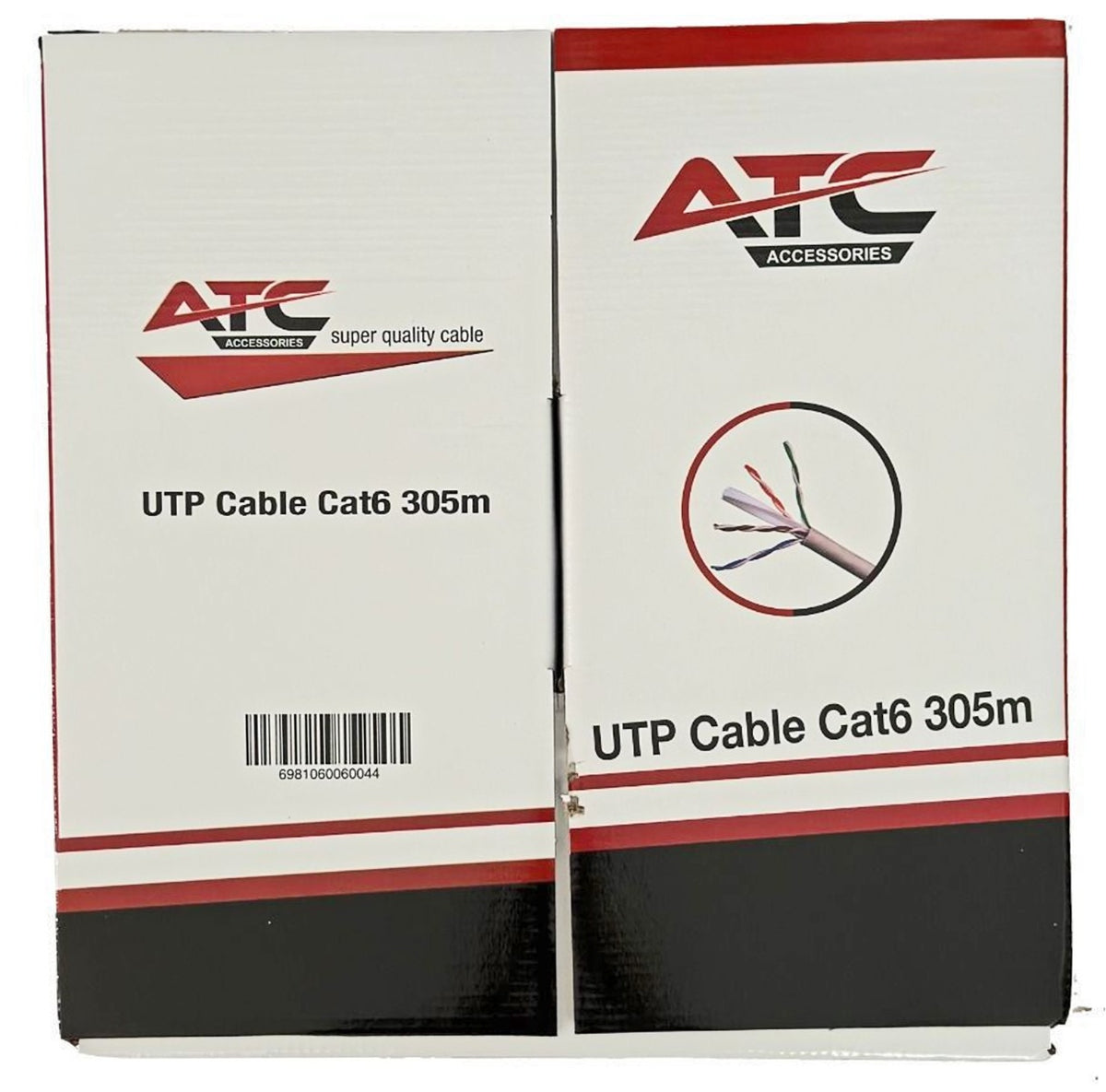 ATC Στροφείο Δικτύου ATC-613 UTP CAT6 305m Γκρί Εσωτερικό