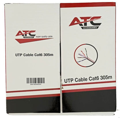 ATC Στροφείο Δικτύου ATC-613 UTP CAT6 305m Γκρί Εσωτερικό