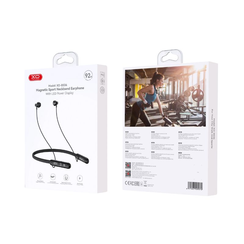 XO BS36 Αθλητικά Ακουστικά Λαιμού Neckband με Μαγνήτη