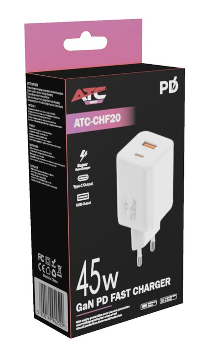 ATC-CHF20 Φορτιστής Γρήγορης Φόρτισης GaN PD 45W