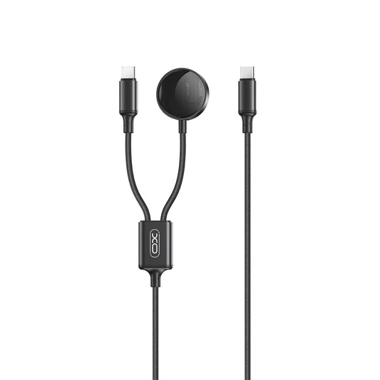 XO CX030 Type-c σε Type-c + Καλώδιο Φόρτισης Apple Ρολογιού Μαύρο