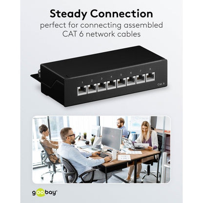 Goobay CAT 6 Patch Panel 8 Θυρών Mini/Desktop 96105 Μαύρο