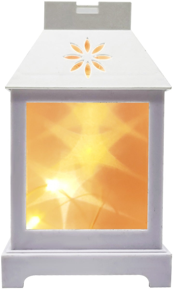 Entac LED Mini Χάλκινο Φανάρι Λευκό 12cm