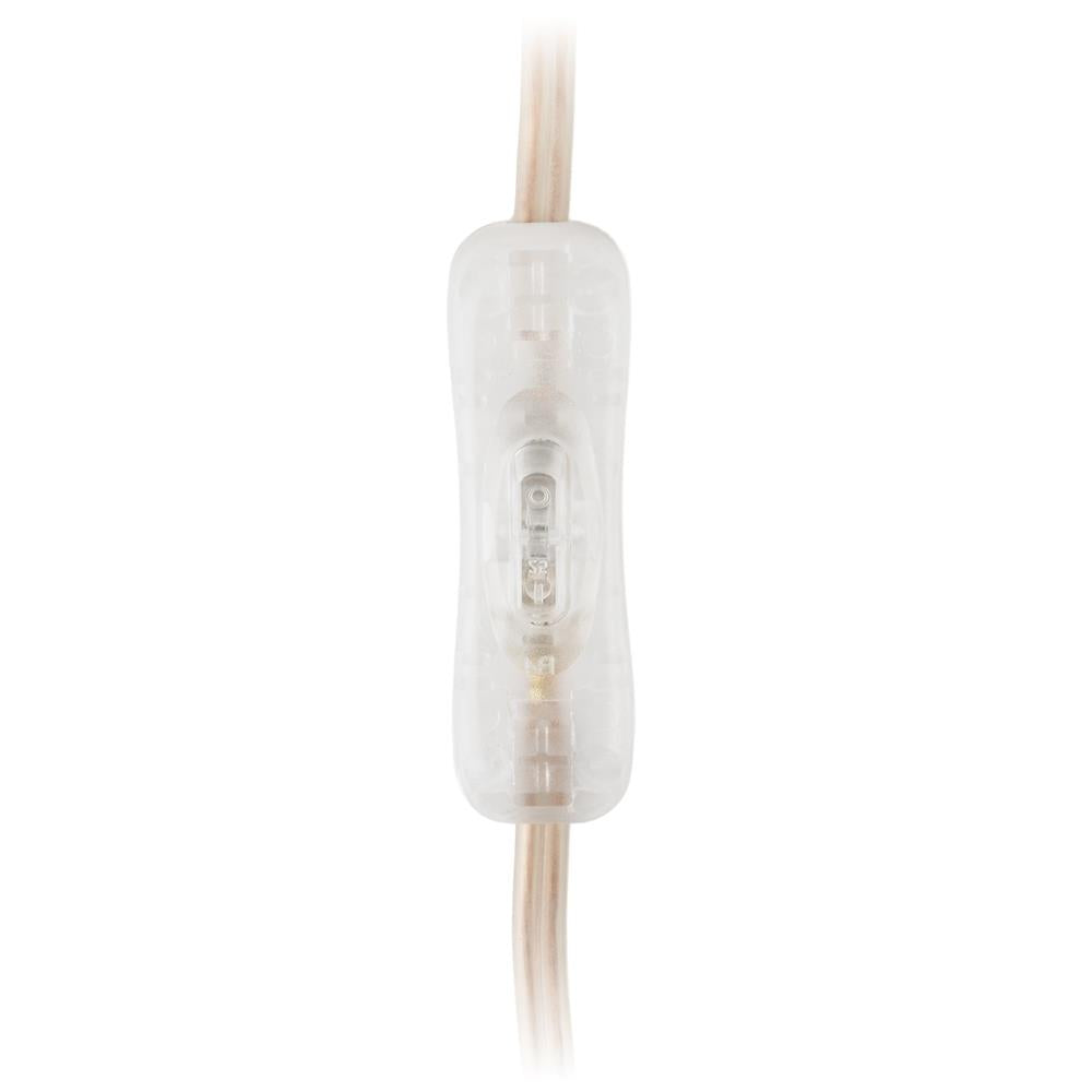 Entac Rewireable Καλώδιο 2G0.75 με Διακόπτη ON/OFF Διαφανές 1m