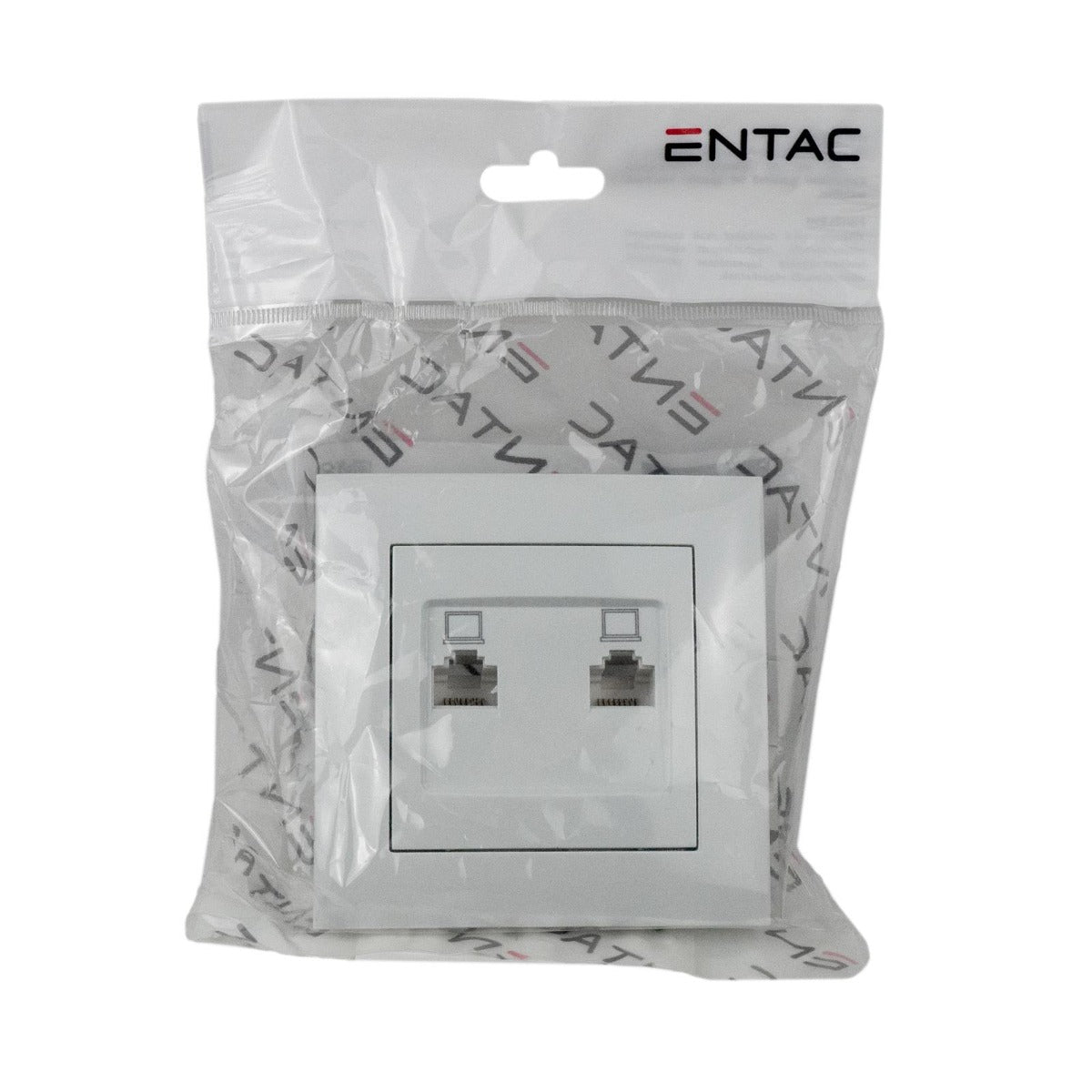 Entac Arnold Recessed wall LAN socket 2x Cat5 White