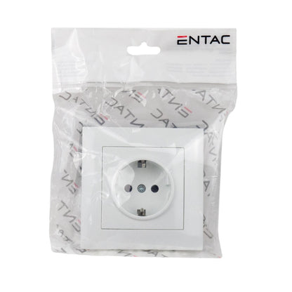 Entac Arnold Recessed wall socket earthed White