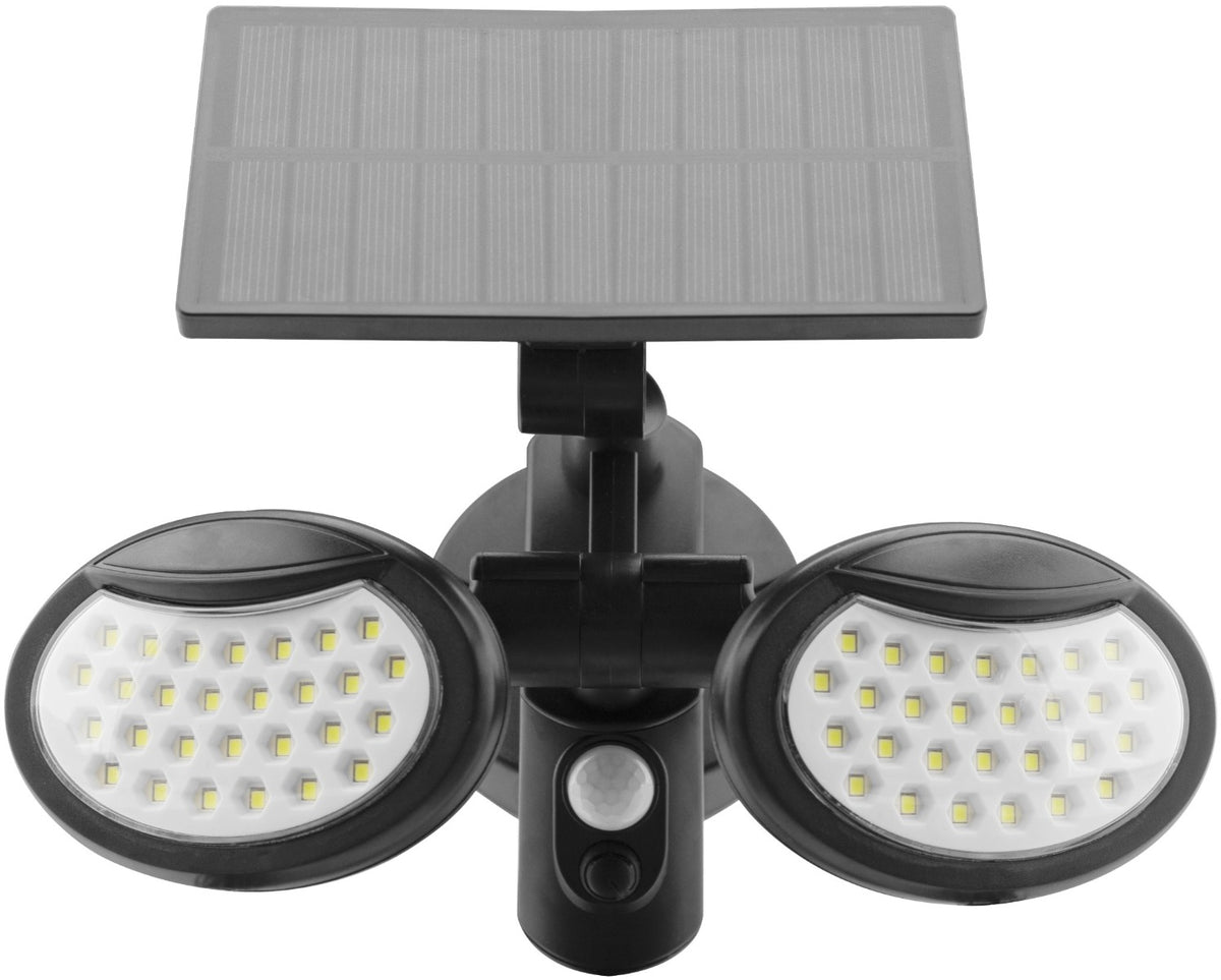 Entac Ηλιακό Φως Τοίχου 10W SMD 2 Κεφαλές με Ανιχνευτή Κίνησης
