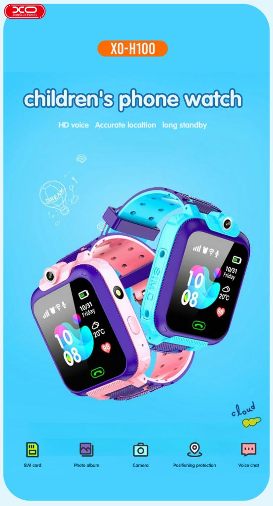 XO H100 Παιδικό Smartwatch 2G Ροζ