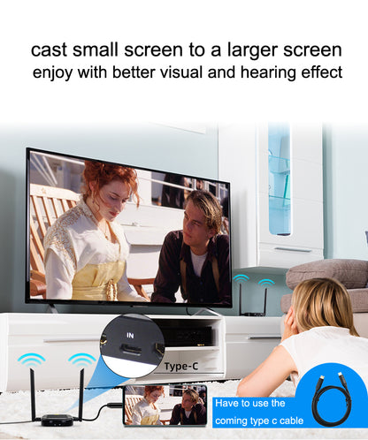 HDMI Ασύρματη Αναμετάδοση 200m - 1080P HDMI με Type-C Loop Out