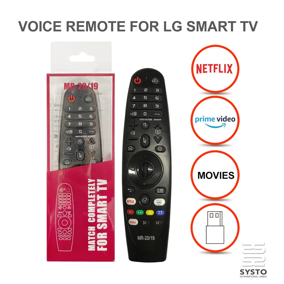 Τηλεχειριστήριο Universal για LG Smart Magic Remote MR20/19