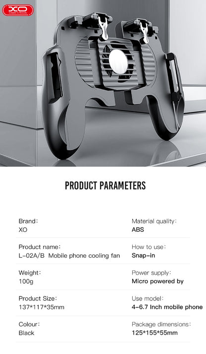 XO-H6B Ασύρματο Gamepad Με Ψύκτρα (με μπαταρία)