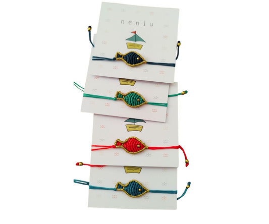 NENIU Handmade Βραχιόλι Ψαράκι Μπλε