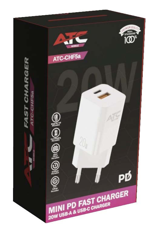 ATC-CHF5a Mini PD Fast Charger 20W Λευκό