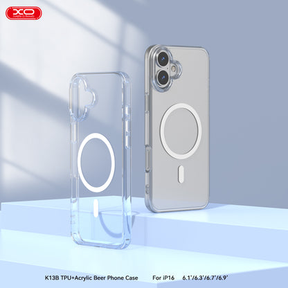 XO K13B iP 16 plus/15 plus 6,7" TPU+Ακρυλική Θήκη με Ενσωματωμένο Μαγνήτη