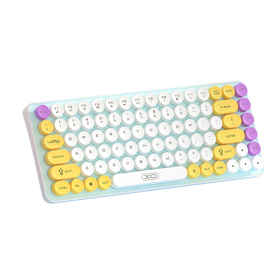 XO KB-12 Ασύρματο Πληκτρολόγιο Bluetooth Tri-Colour Πράσινο