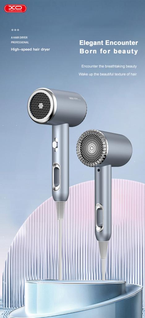 XO CF2 1600W Πιστολάκι Μαλλιών Ταξιδίου Μπλέ