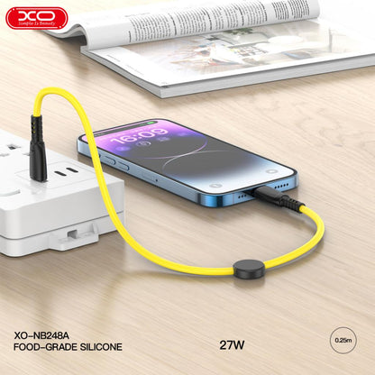 XO NB-Q248A Καλώδιο Φόρτισης + Data Suluo Series Type-c to Lightning 27W L=25cm Μαύρο