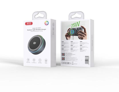 XO CX043 Smart Ασύρματος Φορτιστής με Ψύξη 25W & LED