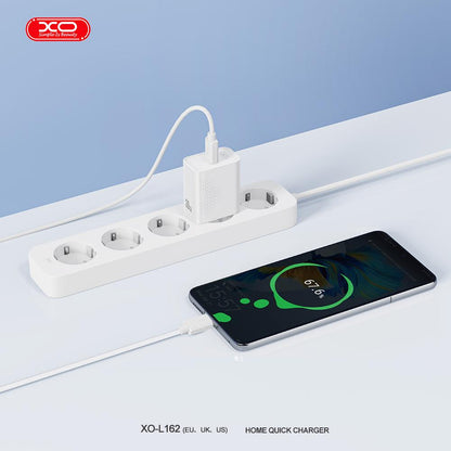 XO L162 EU 30W Φορτιστής Γρήγορης Φόρτισης Type-C με Καλώδιο Type-C