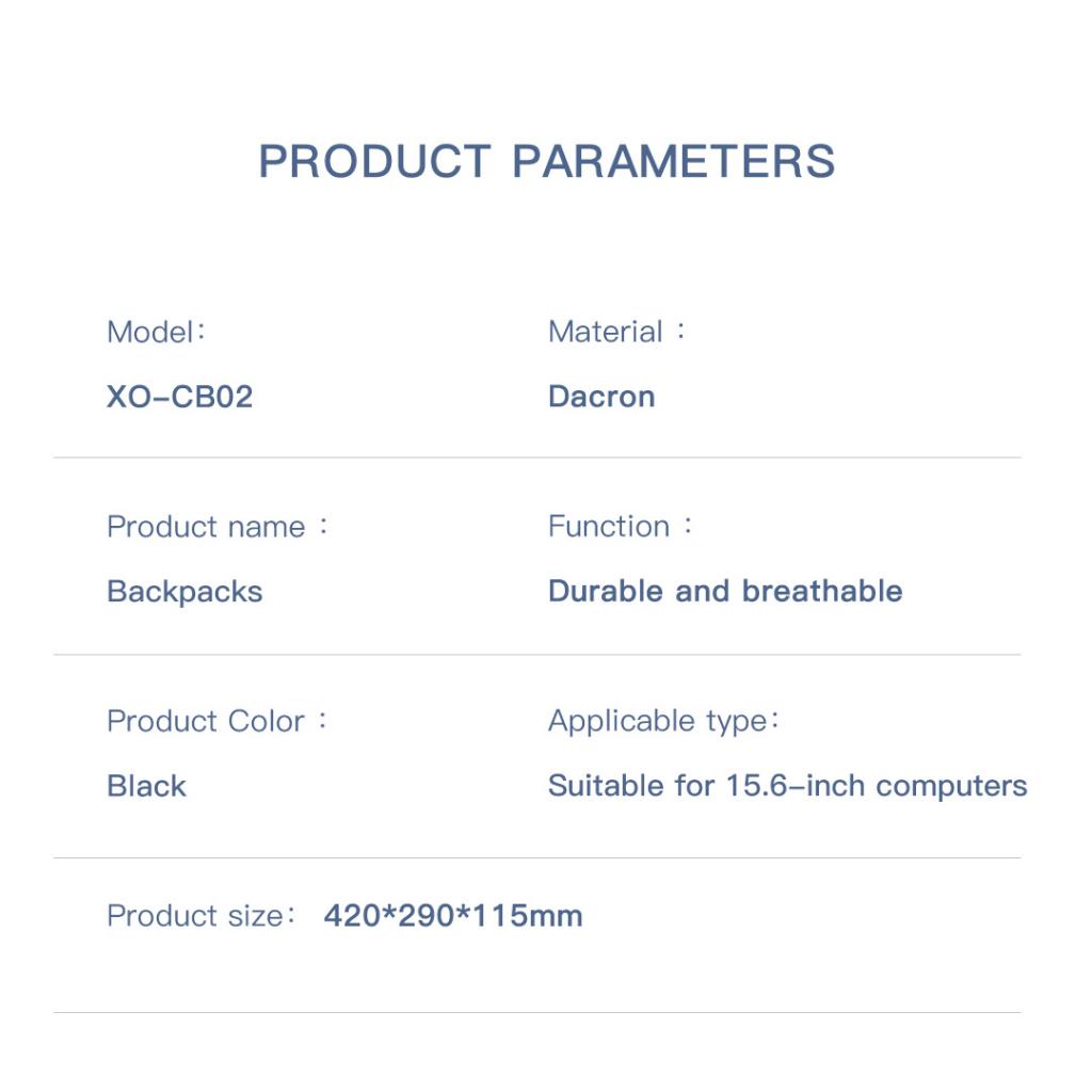 XO CB02 Σακίδιο Πλάτης μεχρι 15.6-inch Laptop