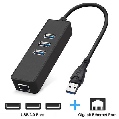 USB3.0 σε USB3.0x4 με Gigabit Lan
