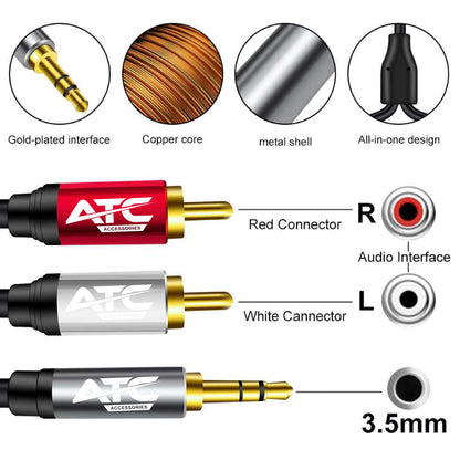 ATC HQ 3.5mm M/ 2 X RCA Cable 1.5m
