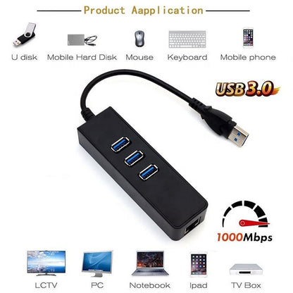 USB3.0 σε USB3.0x4 με Gigabit Lan